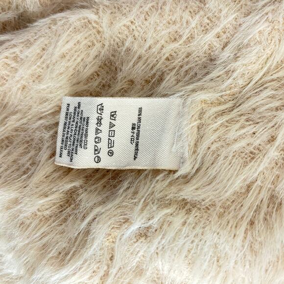 Free People Oversized Fuzzy Cardigan Rose Blush XS | Cozy Soft Knit Boho Sweater - Picture 4 of 6